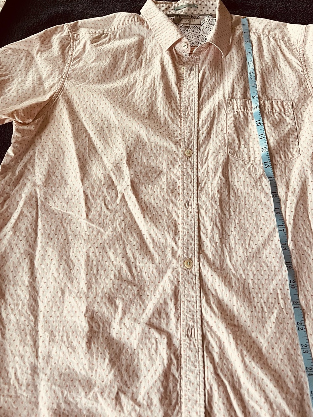 Ted Baker Men's Light orange / pink Patterned Button-Down Shirt